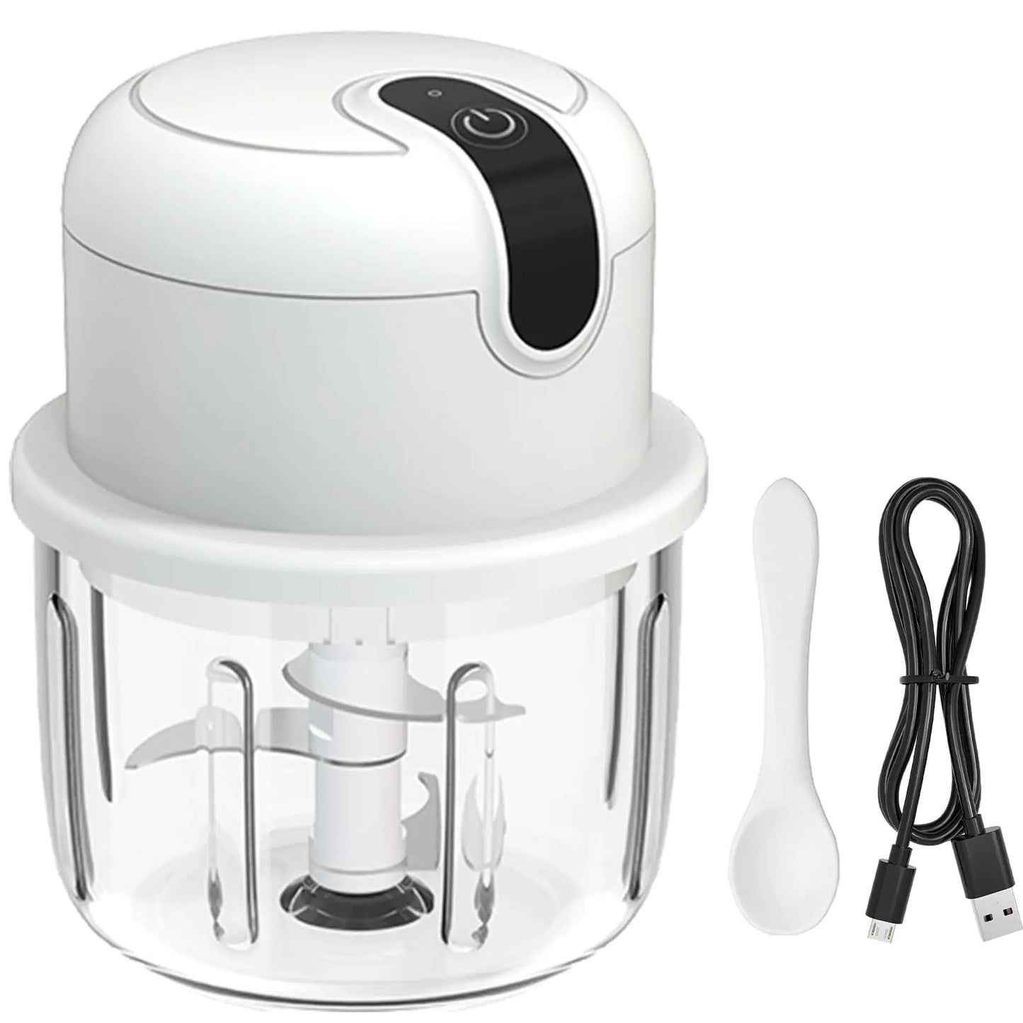 MiniChop™ Cordless Electric Garlic & Veggie Chopper – 10oz Glass Cup